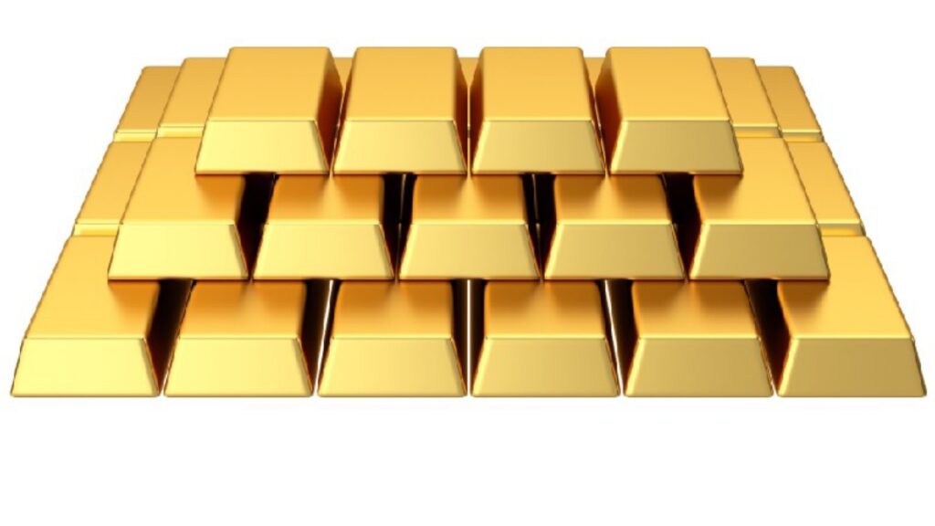 "ಬಾರ್ ರೂಪದಲ್ಲಿರುವ ಚಿನ್ನದ ಚಿತ್ರ."