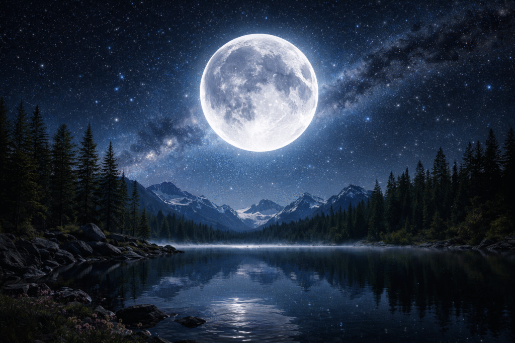 ಸುಂದರವಾದ ಚಂದ್ರನ ಚಿತ್ರ